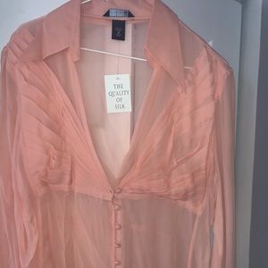 Moda International Silk Blouse Victoria’s Secret